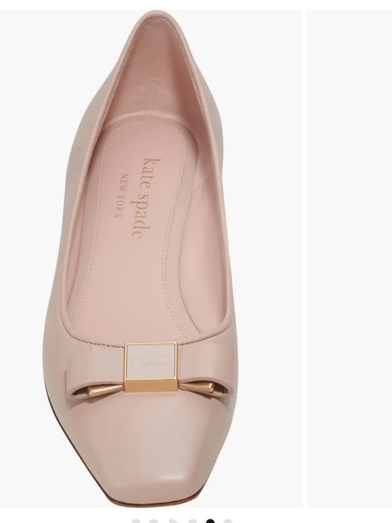 kate spade Shoes - Kate Spade New York Bowdie Ballet pale pink Leather Feminine Chic 9.5